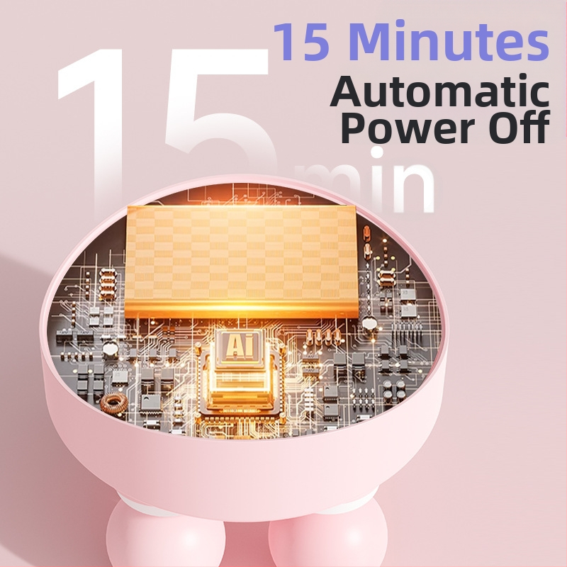 Електрически масажор безжичен - четири глави, безчетков двигател, многостепенна настройка, 5+ скорости, вградена батерия 2000-4000 mAh, тиха работа под 36 dB