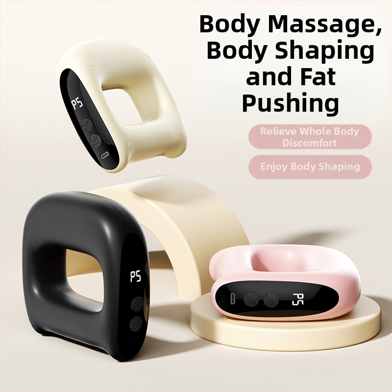 Xo-k8 fascijos žiedo masažuoklis su karšto kompresijos funkcija, USB maitinimas, 2 masažo kontaktai, bakstelėjimo ir dūžimo masažas, pečių ir kaklo zonai