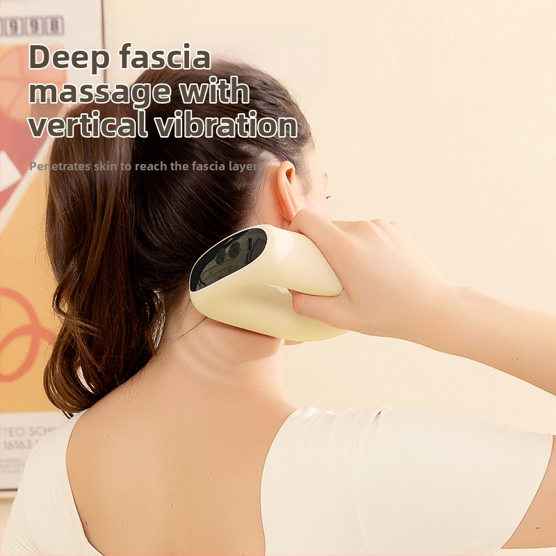 Xo-k8 фасциален пръстен масажор с топъл компрес, USB захранване, 2 масажни контакта, пат и потупване, за рамене и шия