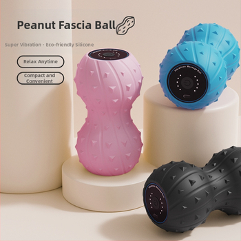 Rokas masāžas fascia bumba — silikons+ABS, 3D vibrācija, pilna ķermeņa masāža, USB uzlāde, darbības laiks 150 minūtes