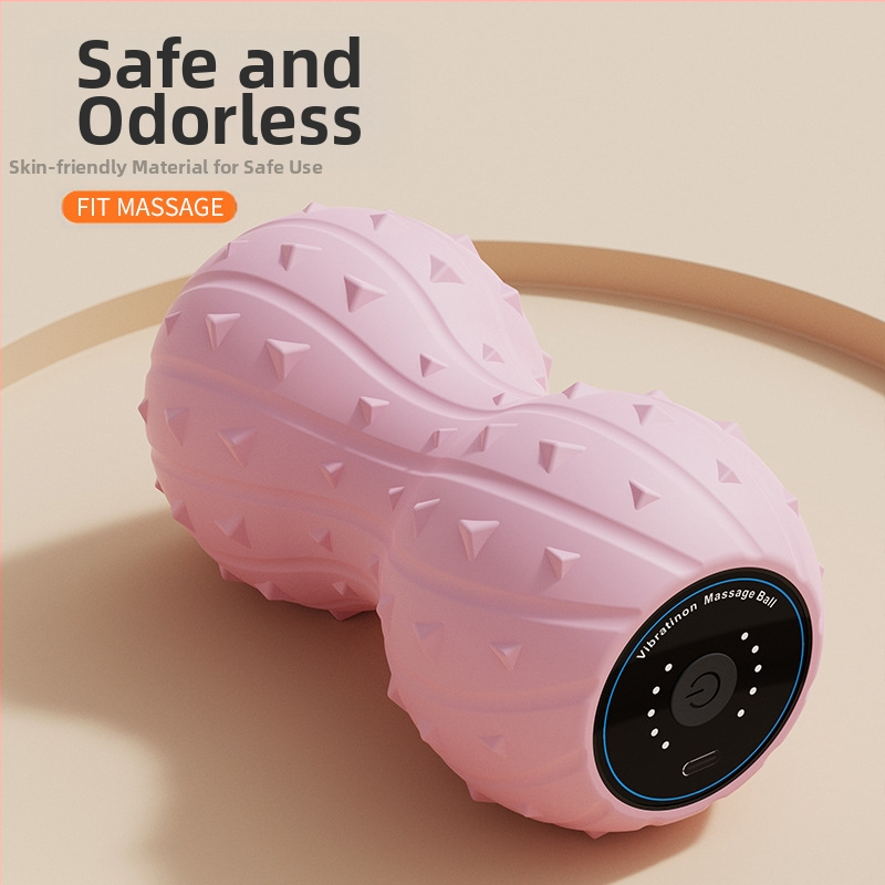 Ръчна масажна топка за фасия — силикон+ABS, 3D вибрация, масаж на цялото тяло, USB зареждане, 150 минути работа