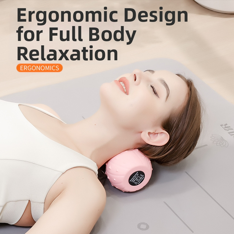 Ръчна масажна топка за фасия — силикон+ABS, 3D вибрация, масаж на цялото тяло, USB зареждане, 150 минути работа