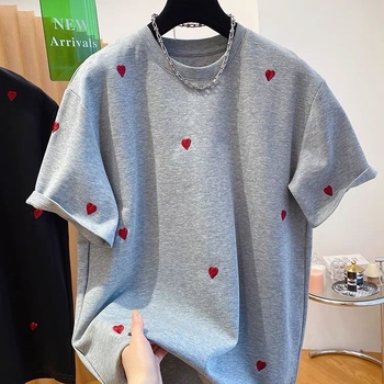 Γυναικεία T-shirt από chenille με ελαστάνη, μανίκια σε σχήμα κέρατο, μανίκια 3/4, στρογγυλός λαιμός, κανονικό μήκος