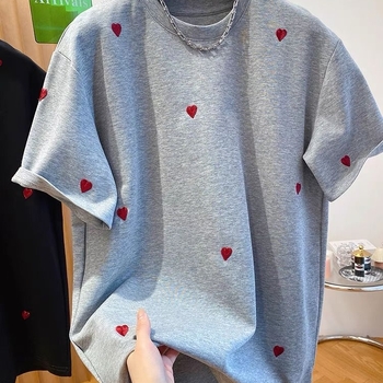 Γυναικεία T-shirt από chenille με ελαστάνη, μανίκια σε σχήμα κέρατο, μανίκια 3/4, στρογγυλός λαιμός, κανονικό μήκος