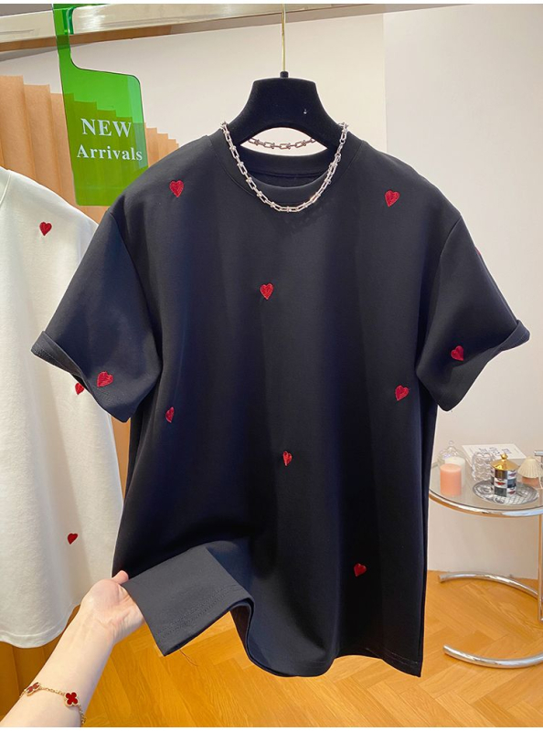 Γυναικεία T-shirt από chenille με ελαστάνη, μανίκια σε σχήμα κέρατο, μανίκια 3/4, στρογγυλός λαιμός, κανονικό μήκος