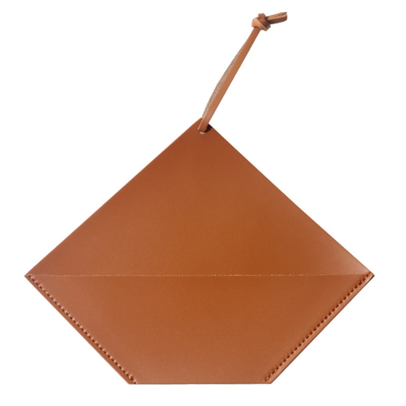 PU oda – nešiojamas kavos filtro popieriaus laikiklis ventiliatoriaus forma su saugojimo krepšeliu, lengvas prabangos stilius, pritaikomas logotipas