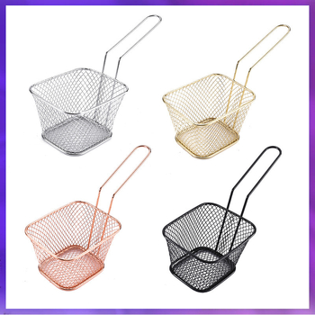 Κάδος τηγανίσματος από επίχρισμα σιδήρου για πατάτες τηγανητές και κοτόπουλο, αντι-καψίματα, προσαρμοζόμενος, μοντέρνος μινιμαλιστικός σχεδιασμός