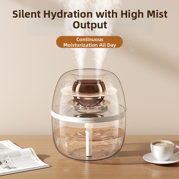 Υγραντήρας αέρα οικιακής χρήσης με διαφανή κρυστάλλινο σχεδιασμό, μεγάλη χωρητικότητα 2,6–4,0 L, κατάλληλος για δωμάτια έως 30 m², 2 ακροφύσια ομίχλης, ήσυχος, USB τροφοδοσία, στρογγυλός σχεδιασμός, χρονοδιακόπτης άνω των 8 ωρών.