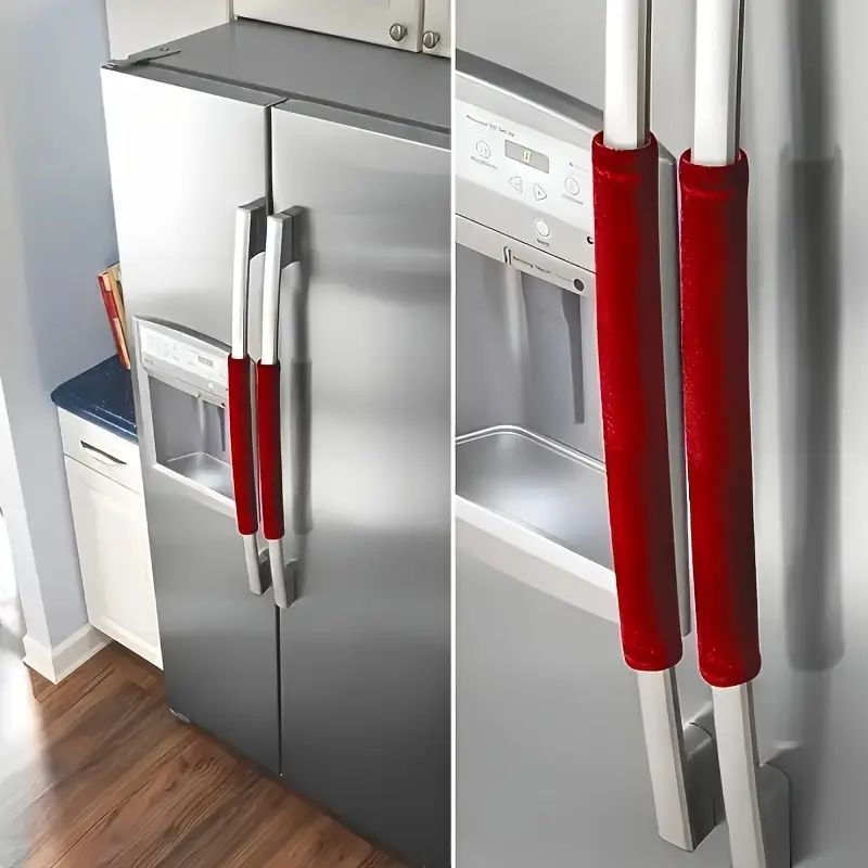 Κάλυμμα λαβών ψυγείου και φούρνου μικροκυμάτων, σετ 4 τεμαχίων, αντιολισθητικό, ανθεκτικό στα λάδια, πολυεστέρας