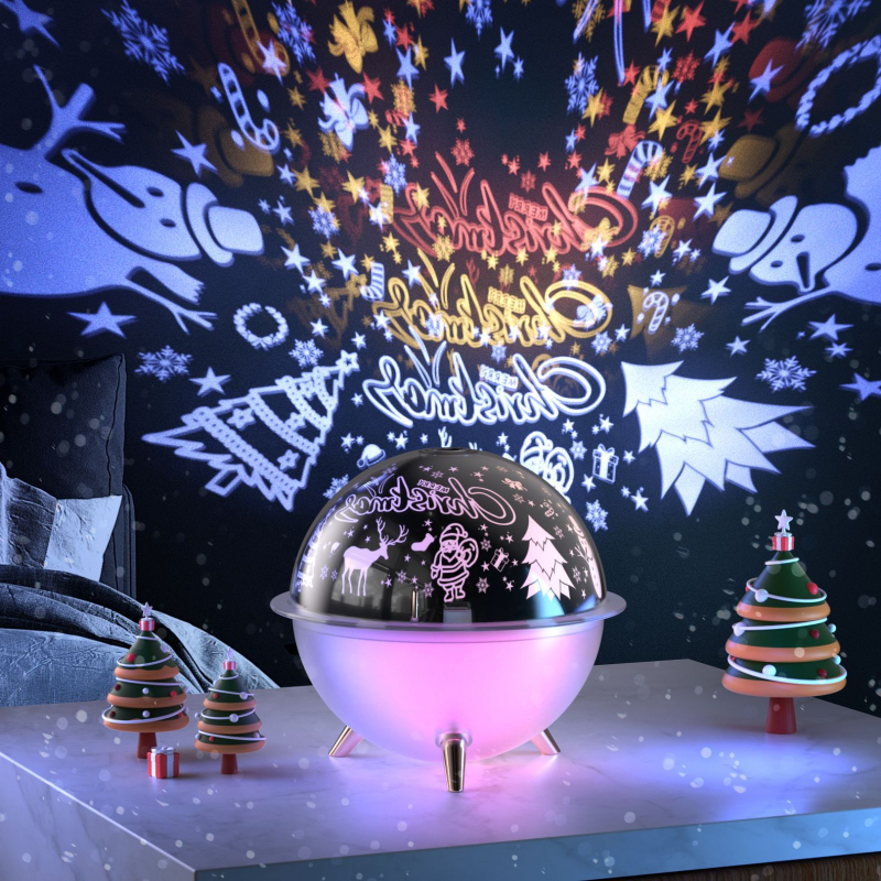 Csillagos ég projektoros párásító J10 (USB tápegység, 0,5–1 L tartály, helyiségek legfeljebb 10 m², 1 köd-kimenet, zaj ≤ 36 dB)