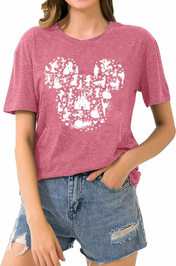 Μπλουζάκι με στρογγυλό λαιμό, κοντά μανίκια, βαμβακο-πολυεστέρα ύφασμα (70–80% βαμβάκι, έως 30% πολυεστέρας), γεωμετρικό σχέδιο, χαλαρή γραμμή, χειμώνας 2024