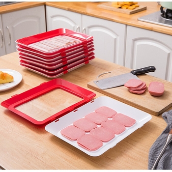 Qihong Θήκη κενού για αποθήκευση με καπάκι, πλαστική, με δυνατότητα στοίβαξης, κατάλληλη για ψυγείο και κατάψυξη