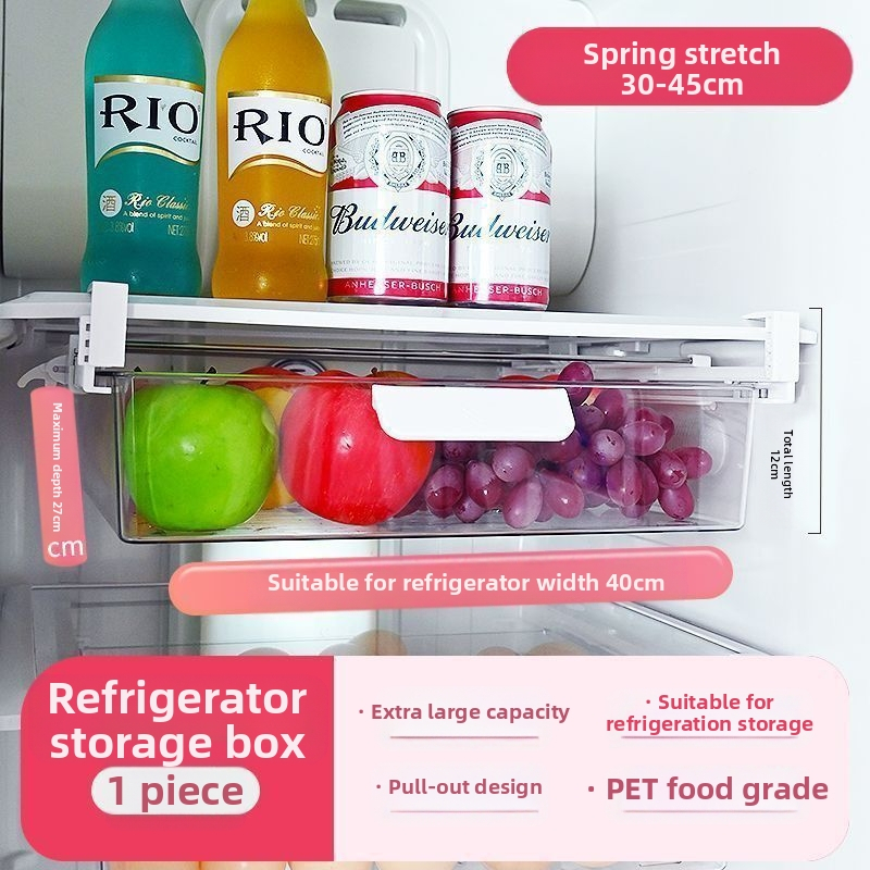 Хладилник-ящик за яйца с висяща кошница, вътрешен органайзер за съхранение (PET+ABS; 1 бр.; стил: модерен минимализъм; висяща кошница)