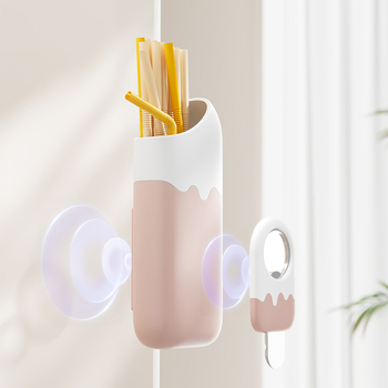 Μαγνητικό κουτί τοίχου για αποθήκευση καλαμάκιων με διπλής χρήσης ανοικτήρι μπουκαλιών – οργάνωση κουζίνας (PP+PET)