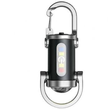 Κλειδοθήκη LED φακός — πλαστικό περίβλημα, επαναφορτιζόμενη μπαταρία 400mAh, LED 15W, χειροκίνητη φόρτιση, εμβέλεια δέσμης 100–200m
