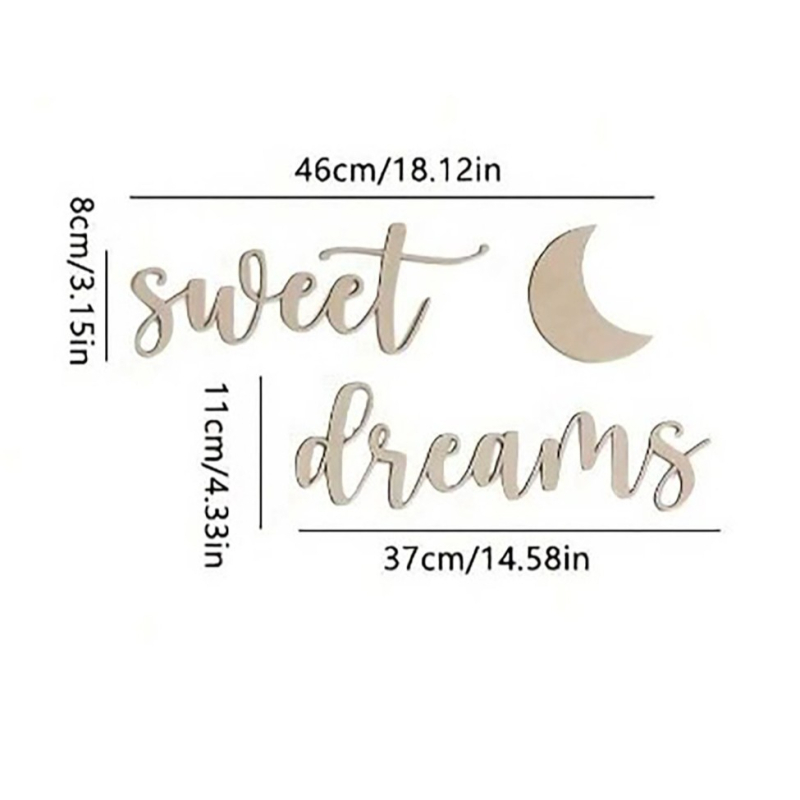 Fából készült falidísz önragasztóval, hold és csillag logóval — Sinhyun márka; otthonra, irodába és szórakozóhelyekre