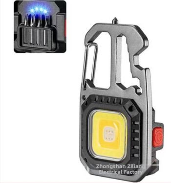 Πολυλειτουργικό LED Φως Κλειδιού με COB, 10W, Επαναφορτιζόμενη μπαταρία 500mAh, Κράμα αλουμινίου, Κούμπωμα