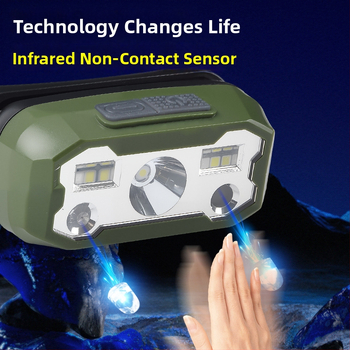 LED galvos žibintuvas, 5W, Type-C įkrovimas, didelio tankio Li-ion baterija, 200-500 m nuotolis