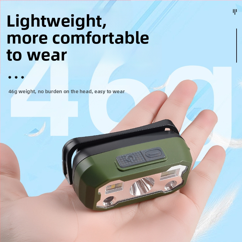 LED čelovka, 5W, nabíjanie Type-C, vysokokapacitná Li‑Ion batéria, dosvit 200-500 m