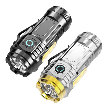 Φακός LED με κλιπ για καπέλο, 5W, επαναφορτιζόμενος, πλαστικό σώμα, εμβέλεια 50–100 m