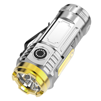 Φακός LED με κλιπ για καπέλο, 5W, επαναφορτιζόμενος, πλαστικό σώμα, εμβέλεια 50–100 m