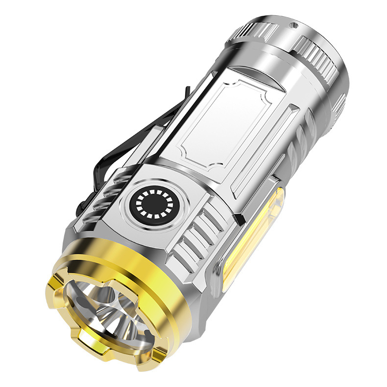 LED клип‑фенерче за шапка, 5W, презареждаем, пластмасов корпус, обхват 50–100 м