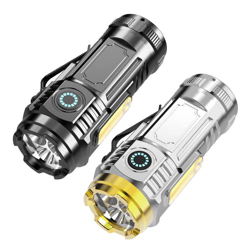 LED клип‑фенерче за шапка, 5W, презареждаем, пластмасов корпус, обхват 50–100 м