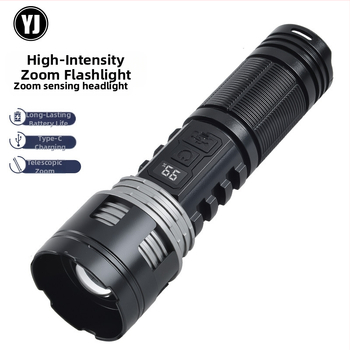 Φακός LED, χειροκίνητα τροφοδοτούμενος, 5W, 1200mAh, εμβέλεια 100–200 μέτρα