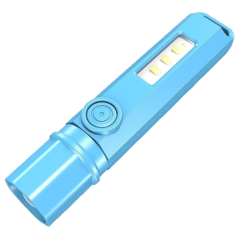 LED újratölthető mini teleszkópos elemlámpa, multifunkcionális kültéri használatra, 1W, 1200 mAh, hatótávolság 100–200 m, üzemidő 3–5 óra