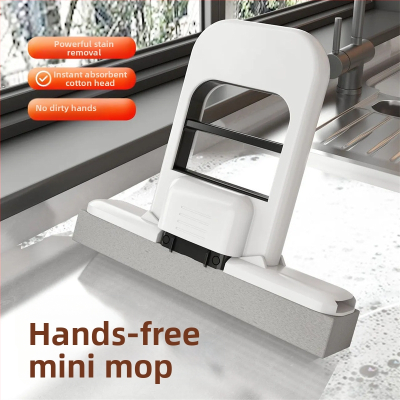 Rokasgrīdas mini mop - absorbējošs sūklis mop mājas lietošanai, Crown zīmols, metāla konstrukcija, 2025. gada izlaišana