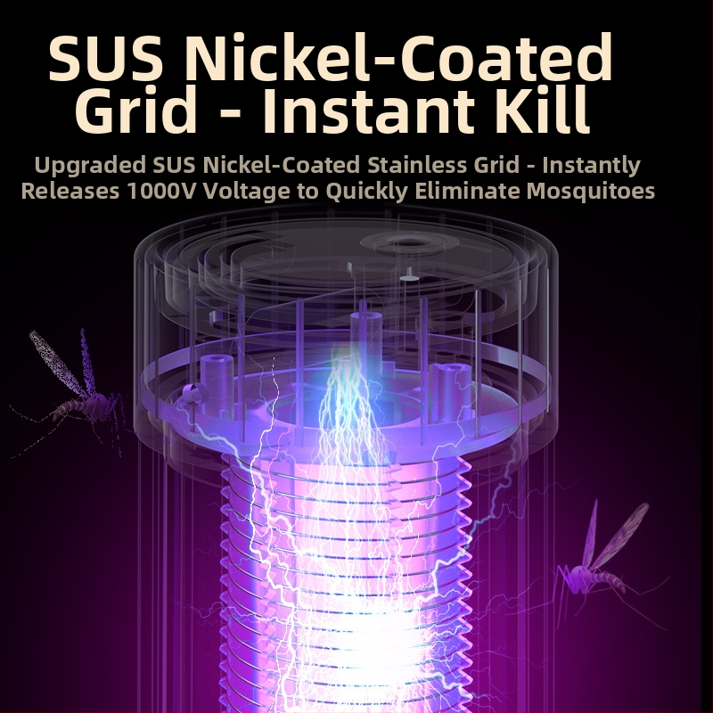 USB зарядна лампа за убиване на комари, вградена батерия, LED светлина, подходяща за 11–20 м², електрически удар и светлинна примамка