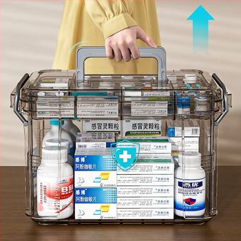 Φορητό ιατρικό κουτί από PP με πολλαπλά διαμερίσματα