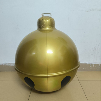 Χριστουγεννιάτικο μπαλόνι με καμπάνα για εξωτερική διακόσμηση, PVC, αγροτικό στυλ, ημιχειροκίνητη παραγωγή, βάρος 0,35 kg