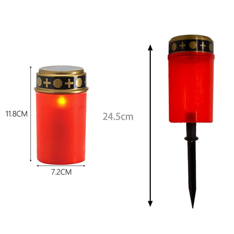Saules kapu LED sveces lukturis — cilindrisks plastmasas korpuss, pusmanuāla un pusmehāniska konstrukcija, Candle feast
