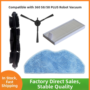 Аксесоари за робот-прахосмувач S8/S8 PLUS: главна четка, странична четка, HEPA филтър и моп приставки за домашна употреба (51–100 m²)