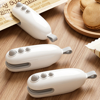 Mini uždarymo mašina užkandžiams, nešiojama namų uždarymo priemonė, dviejų funkcijų uždarymo ir pjaustymo įrankis plastikiniams maišeliams, modernus paprastas dizainas