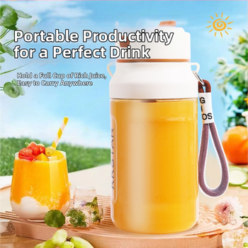 Nešiojama sulčių spaudimo aparatas vaisiams – 5+ peilių, įmontuota baterija, 150W, greitis 12001–15000 rpm, vidinė talpykla iš PC maisto klasės plastiko