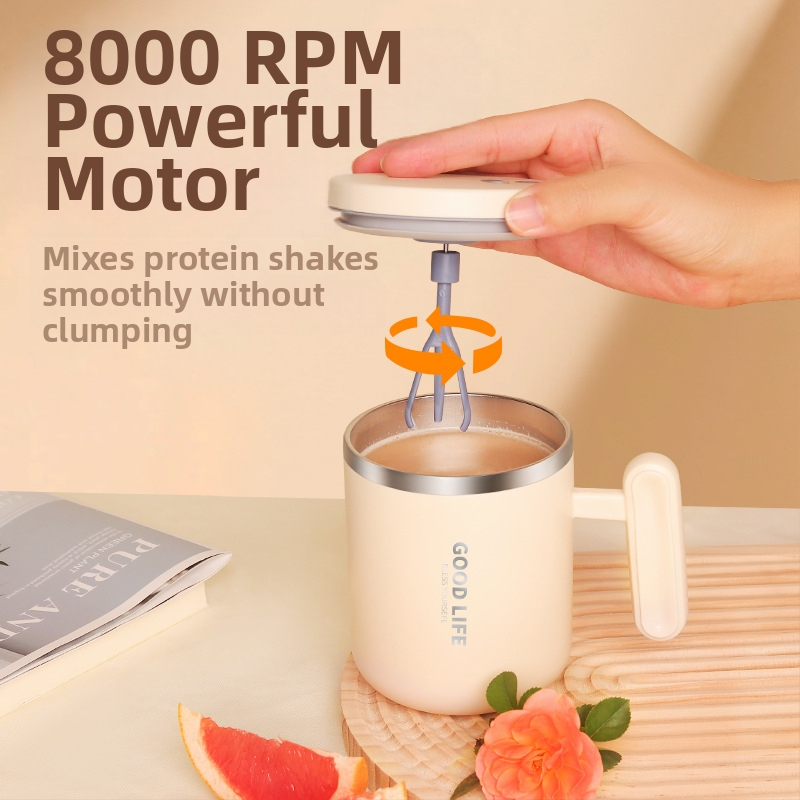 Функционална чаша за разбъркване, двуслойна конструкция, тегло 300 г, материал ПП, възможност за персонализация