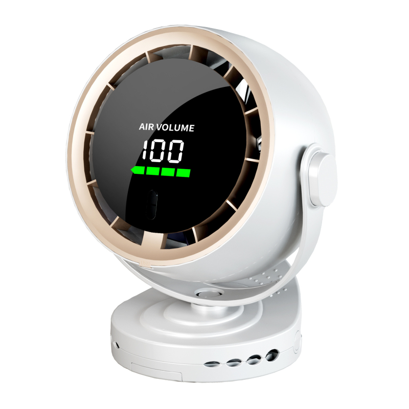 Клип-вентилатор за бюро с USB захранване, безчетков двигател, ABS корпус, вградена батерия 2000–4000mAh