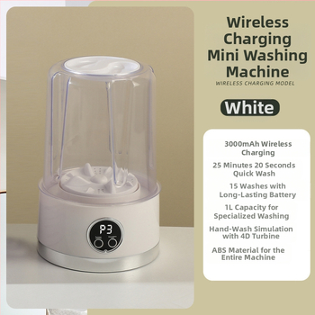 HP-908 Mini portatīvā veļas mazgājamā mašīna apakšveļai, USB uzlāde, mehāniska darbība, 5V, 220W, līdz 2 stundām