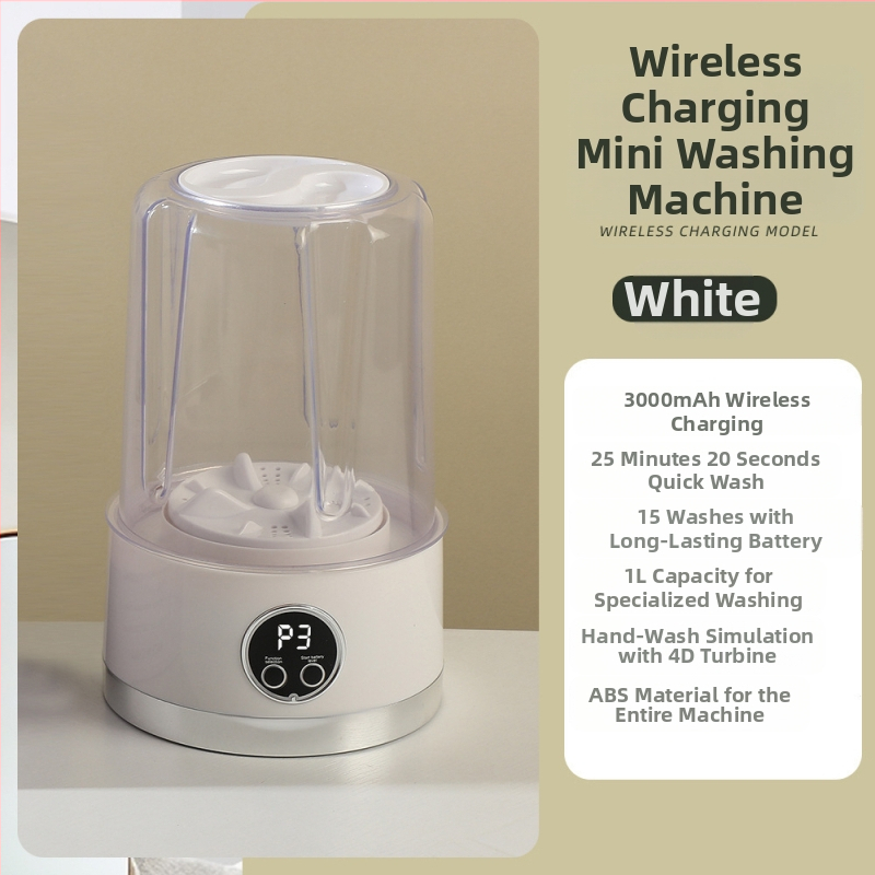 HP-908 Mini portatīvā veļas mazgājamā mašīna apakšveļai, USB uzlāde, mehāniska darbība, 5V, 220W, līdz 2 stundām