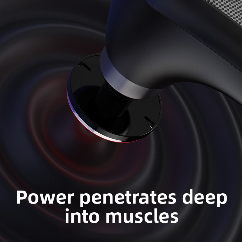 Масажор за фасция с четков мотор; сгъваем дизайн; горещо/студено облекчение; 6+ глави за масаж; вградена батерия 1200–2000 mAh, време на работа 1–3 ч.