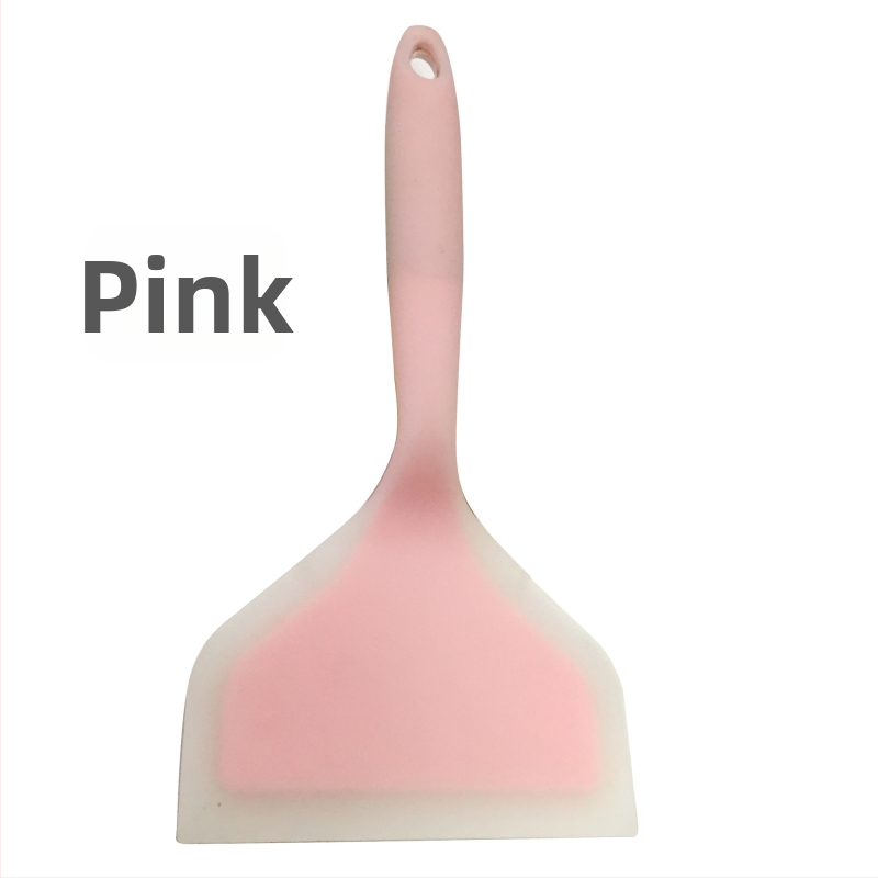 Silikoninis kepimo šaukštas - nelipnus, atsparus aukštoms temperatūroms, neslidus, apsauga nuo nudegimų, rankena iš silikono su plastiko įvyniojimu; pritaikoma