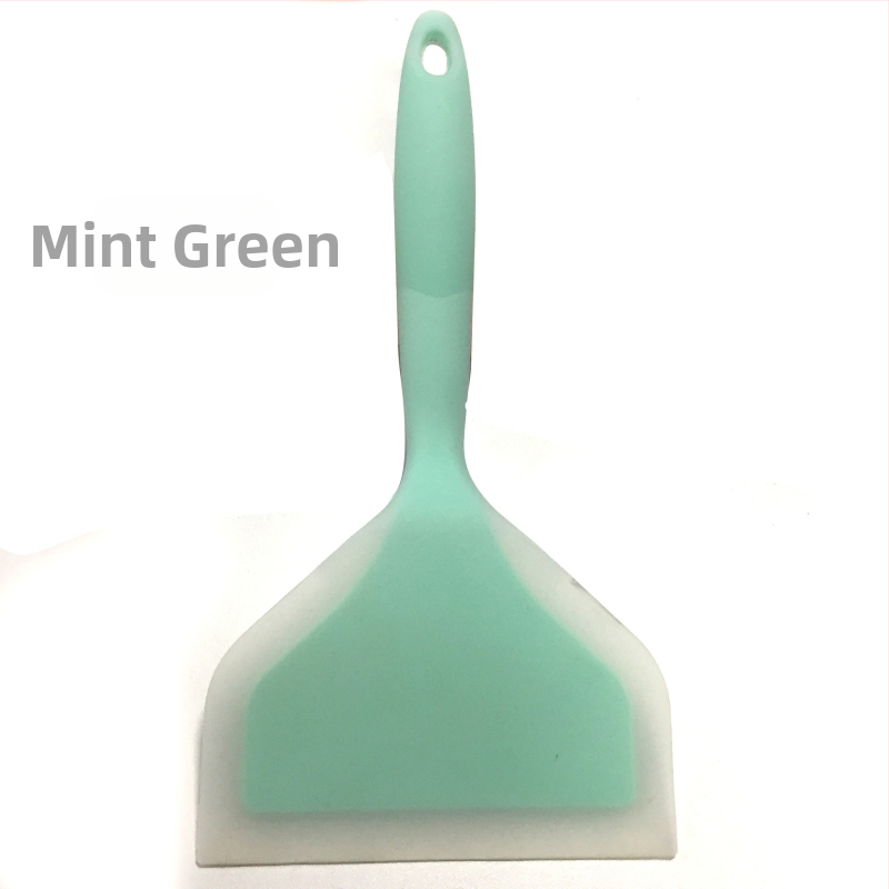 Silikoninis kepimo šaukštas - nelipnus, atsparus aukštoms temperatūroms, neslidus, apsauga nuo nudegimų, rankena iš silikono su plastiko įvyniojimu; pritaikoma