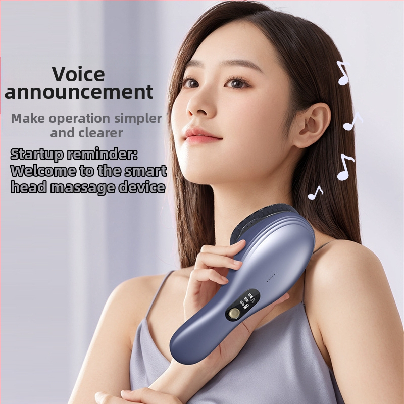 Масажор за скалп – презареждащ се, управление с бутон, 3 скорости на вибрационен масаж, модел YHL-818