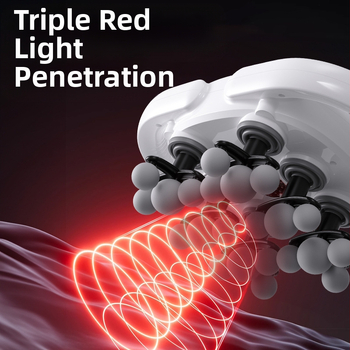 22 galvų fascijos masažuoklis su įmontuota baterija 1200–2000 mAh, LCD ekranas, keli greičiai, 6+ galvos