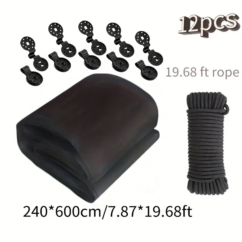 Мрежа против комари за градина и растения, бариeра за птици, полиестер, стил модерна простота, без монтаж, без врати