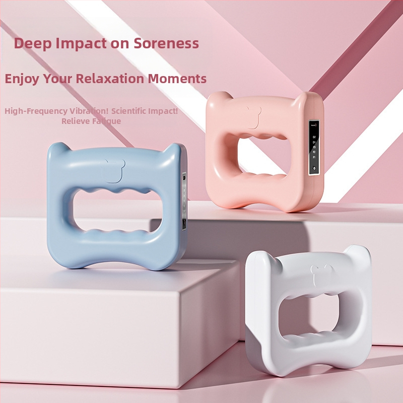 Мини масажор за фасция с кръгов колан, модел A6 — батериен вибрационен масажор за глава, шия, гръб и крайници, ABS корпус