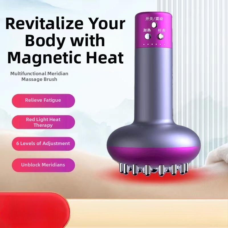 Fu Chun Електрическо устройство за вакуумни чаши с 6 чаши, вибрация, безжично зареждане, активиране на меридиана, масаж на корема и цялото тяло