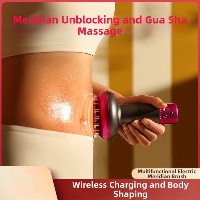 Fu Chun Електрическо устройство за вакуумни чаши с 6 чаши, вибрация, безжично зареждане, активиране на меридиана, масаж на корема и цялото тяло